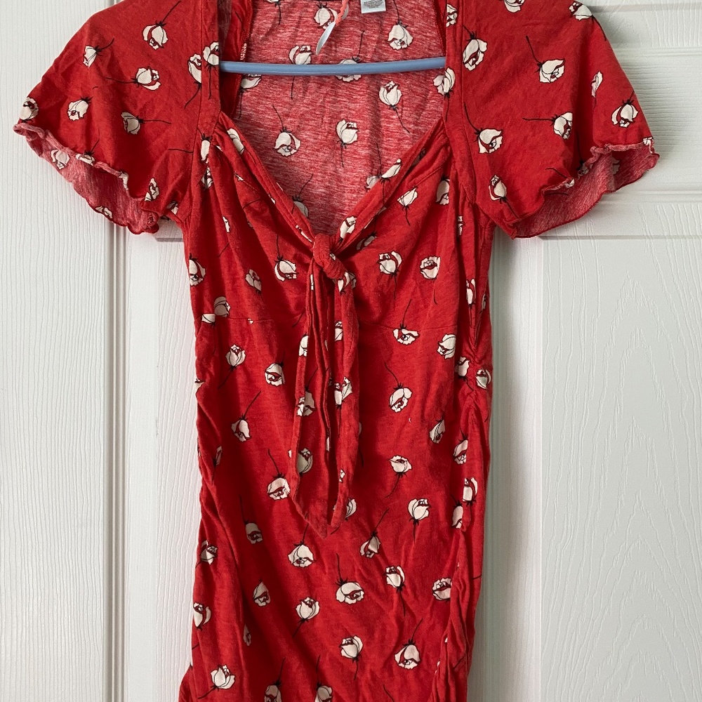 Anthropologie Pink Flower Blouse